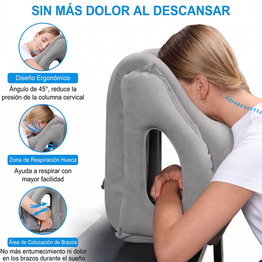 Cojín inflable: duerme sin dolor de cuello